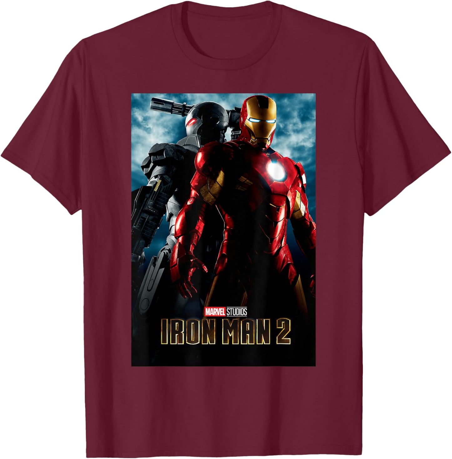 Marvel Studios Iron Man 2 Movie Poster Graphic T-Shirt - T-Shirt | Maroon