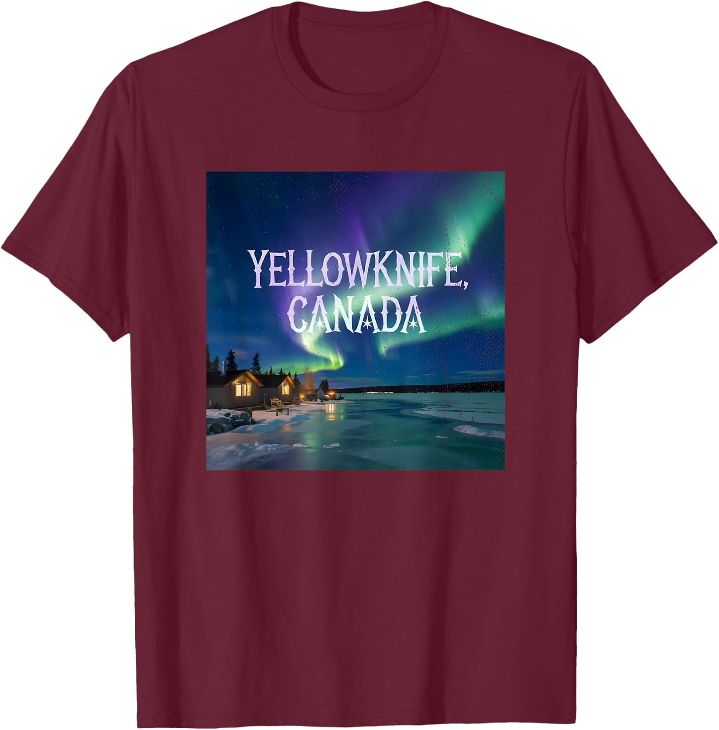 Yellowknife Canada T-Shirt - T-Shirt | Maroon