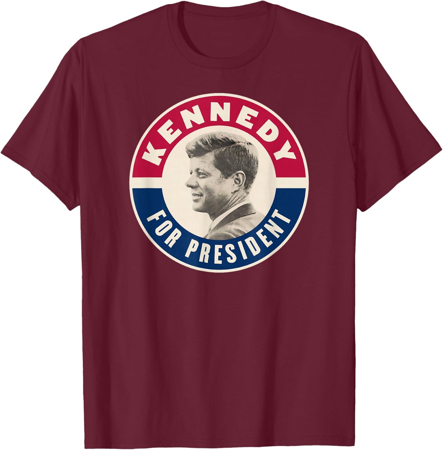 Kennedy For President 1960 Retro T-Shirt - T-Shirt | Maroon