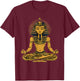 Ancient Egypt Meditate Egyptian God Tutankhamun Egyptology T-Shirt - T-Shirt | Maroon