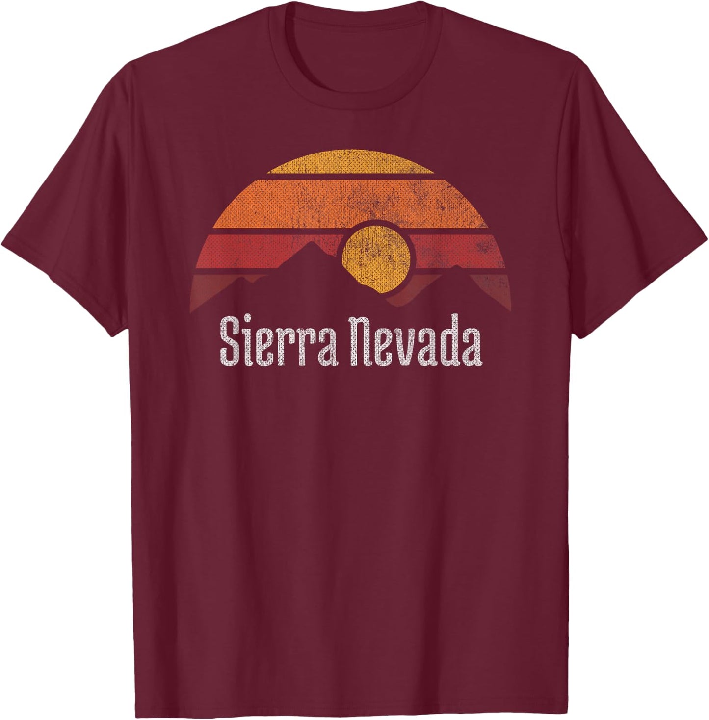Vintage California Sierra Nevada T-Shirt - T-Shirt | Maroon