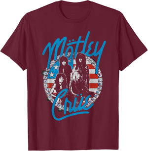 Mötley Crüe - Girls Vintage Small T-Shirt - T-Shirt | Maroon