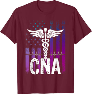 CNA Job Certified Nursing Assistant T-Shirt - T-Shirt | Maroon