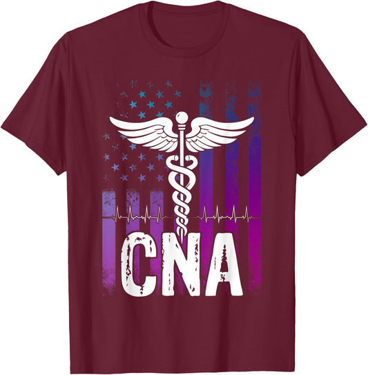 CNA Job Certified Nursing Assistant T-Shirt - T-Shirt | Maroon