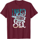 I Need Vitamin Sea Funny Ocean Beach Turtle Water Love Shirt Men Women Girls Kids T-Shirt - T-Shirt | Maroon