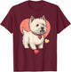 I Love My West Highland Terrier Westie Dog Valentines Day T-Shirt - T-Shirt | Maroon