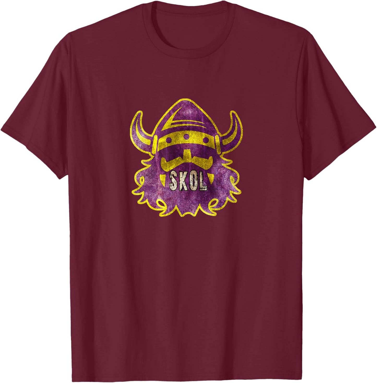 The Norse Skol Vikings & Nordic Scandinavian Warrior T-Shirt - T-Shirt | Maroon