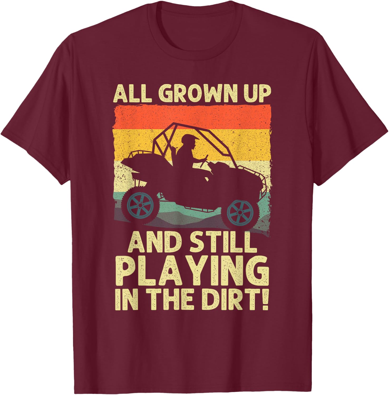 Funny SxS Design Women Offroading UTV Side By Side T-Shirt - T-Shirt | Maroon