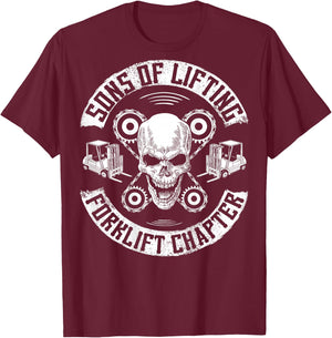 Forklift Operator Sons Of Lifting Forklift Driver T-Shirt - T-Shirt | Maroon