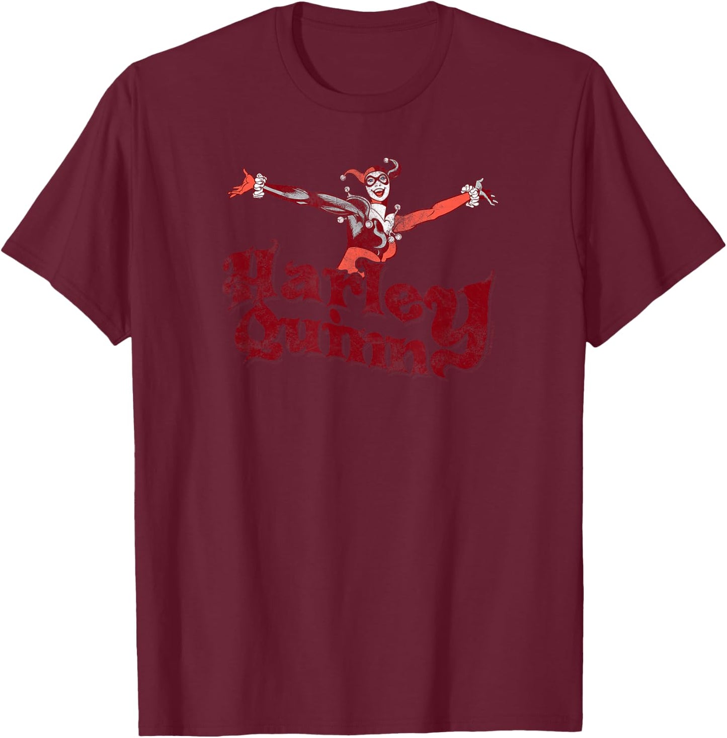 Harley Quinn Harley Hop Vintage T-Shirt - T-Shirt | Maroon
