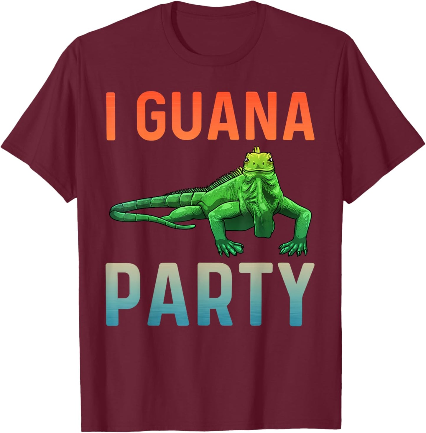 Cool Iguana Design Women Kids Reptile Iguana Lover T-Shirt - T-Shirt | Maroon