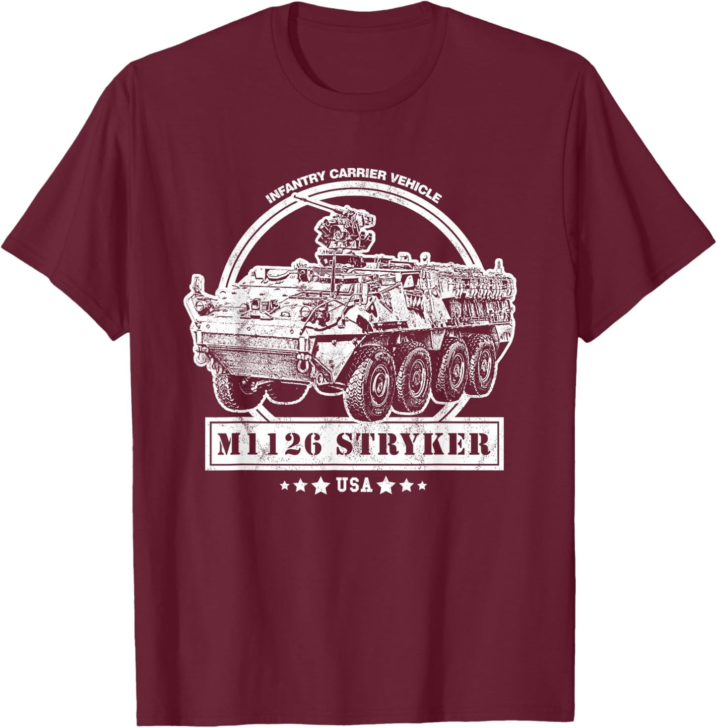 M1126 Stryker ICV T-Shirt - T-Shirt | Maroon
