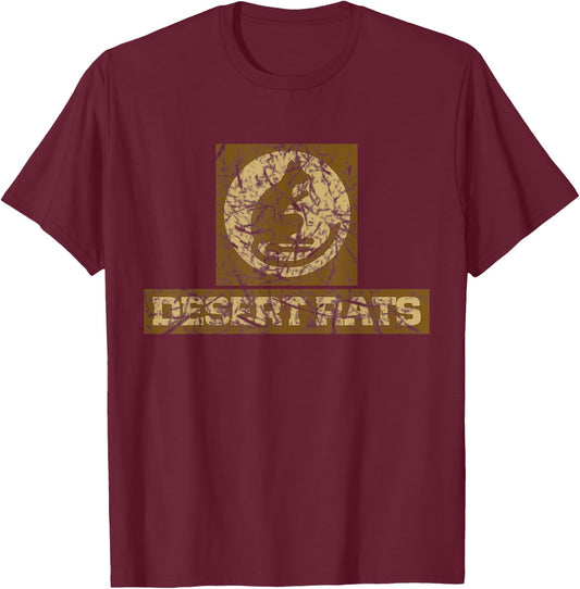 Desert Rats British Army 7th Division weathered T-Shirt - T-Shirt | Maroon