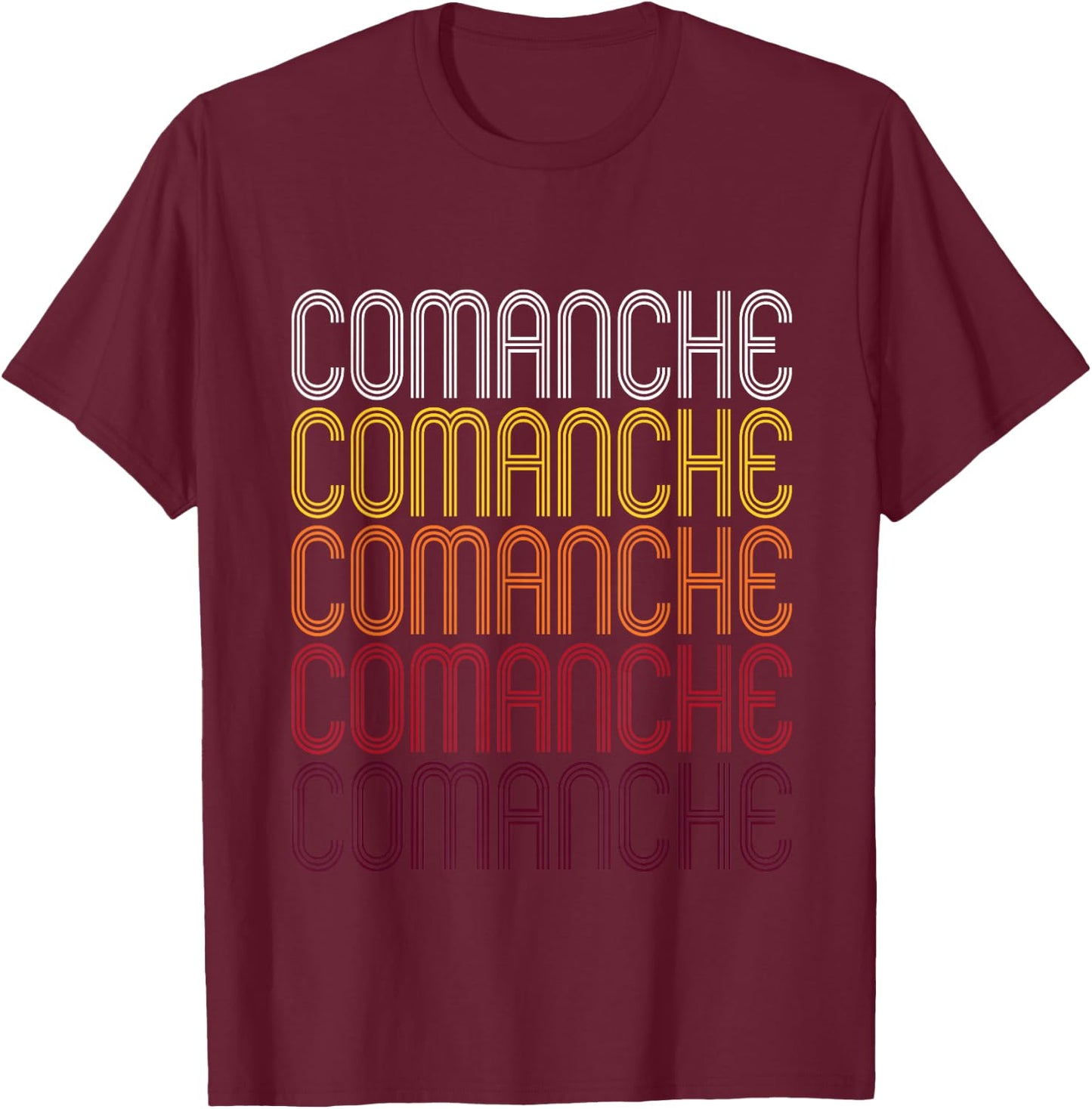 Comanche, TX | Vintage Style Texas T-Shirt - T-Shirt | Maroon