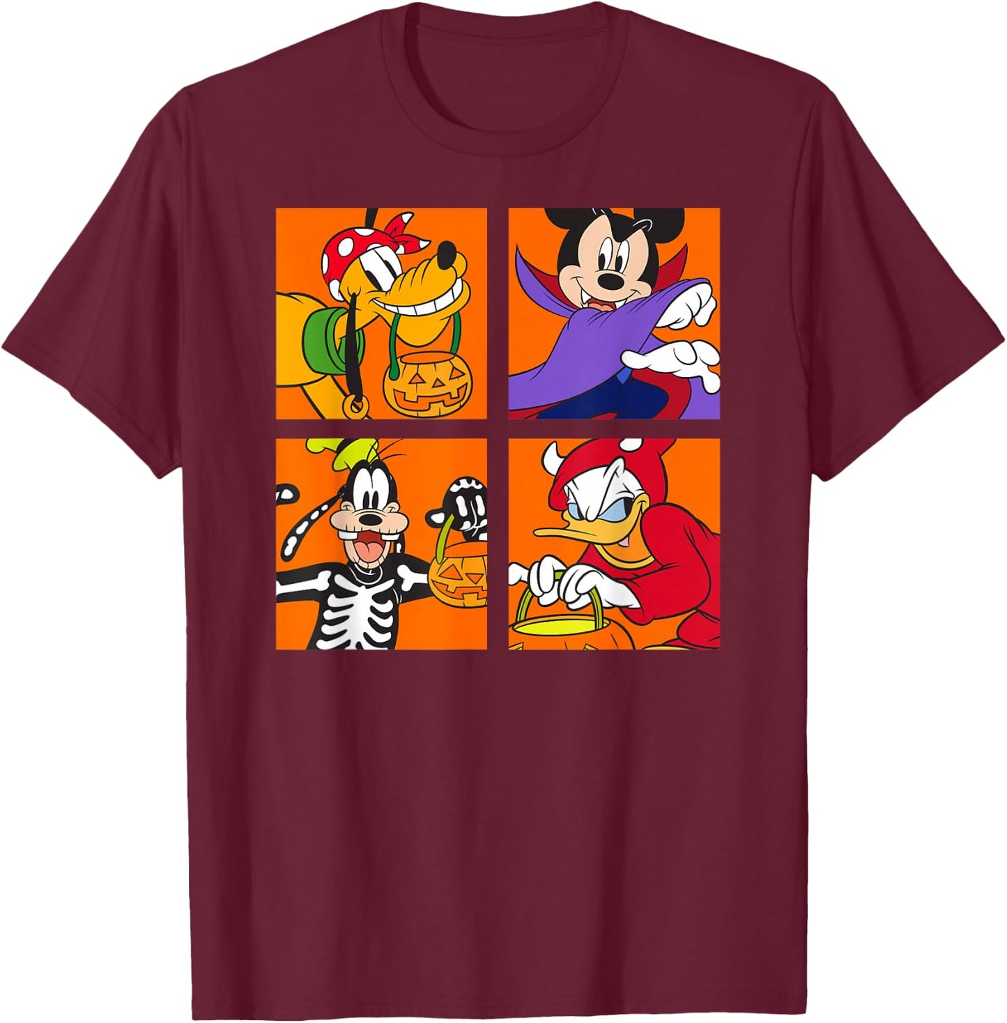 Disney - Mickey Mouse and Friends Surprise Halloween T-Shirt - T-Shirt | Maroon