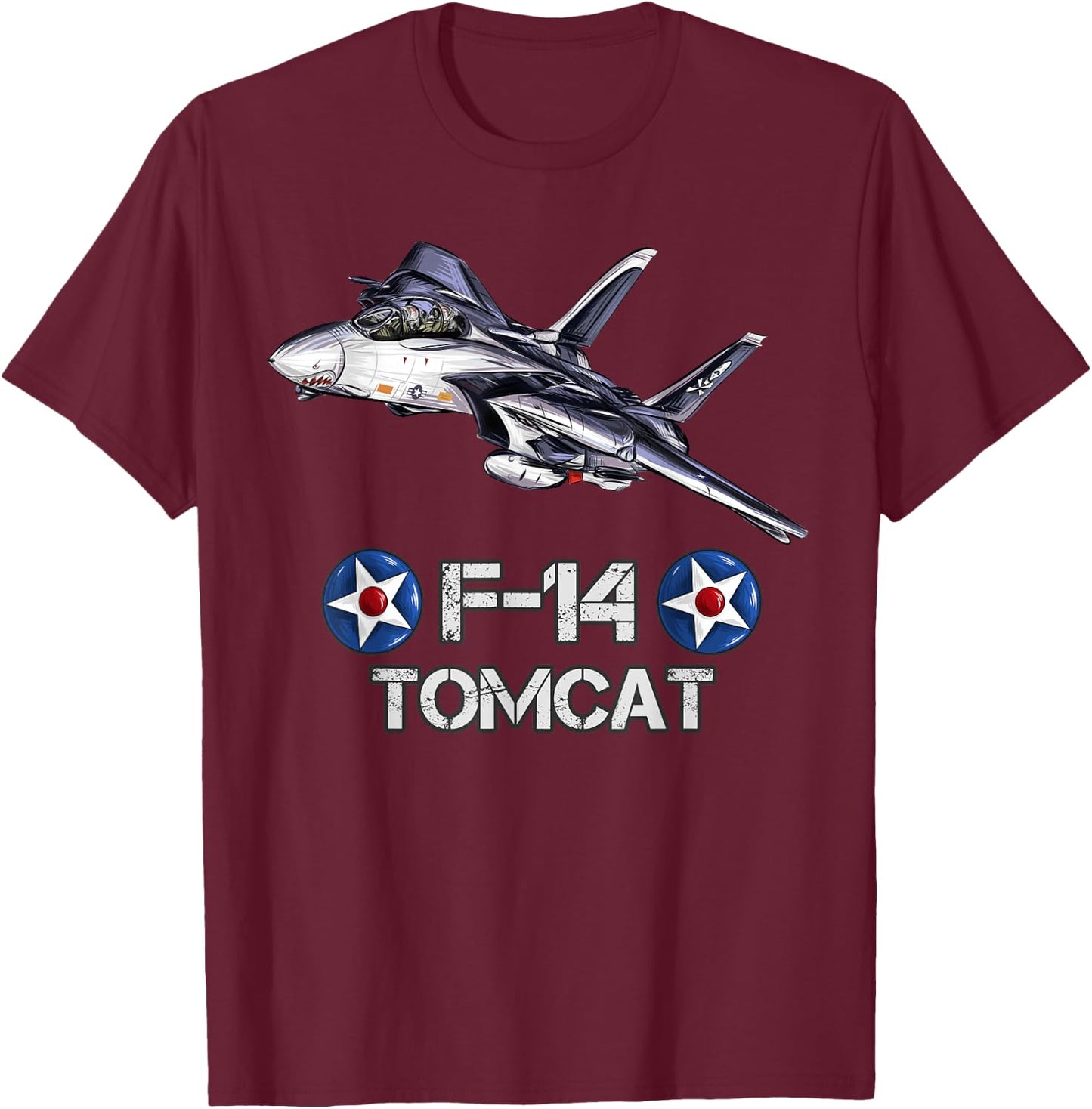 Vintage F-14 Tomcat Fighter Jet Military Aviation gift Men Women Girls Kids T-Shirt - T-Shirt | Maroon