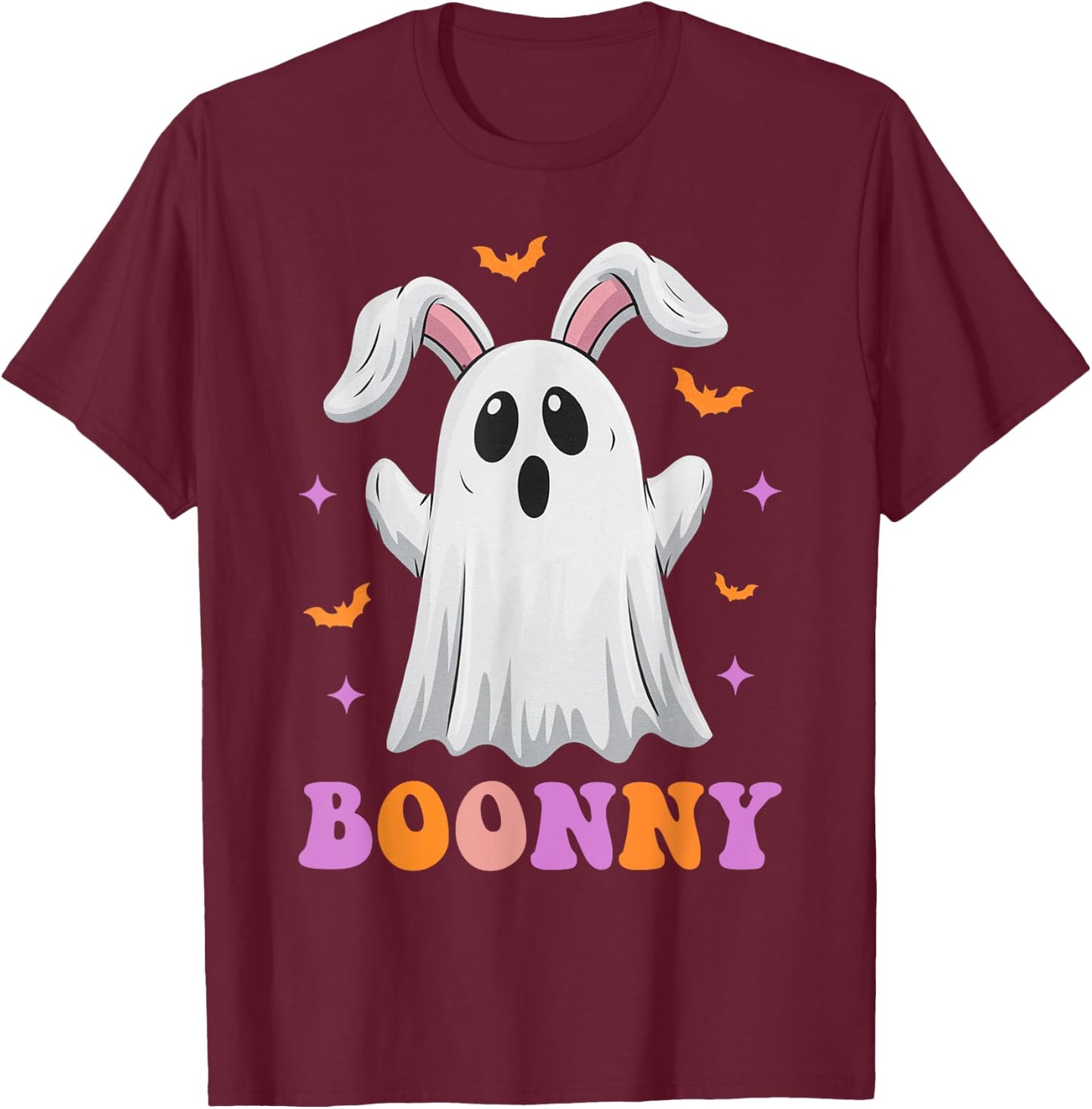 Boonny Spooky Bunny Ghost Rabbit Halloween Costume T-Shirt - T-Shirt | Maroon