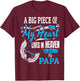 My Papa Lives in Heaven Shirt. Memorial Day Papa Dad Grandpa T-Shirt - T-Shirt | Maroon