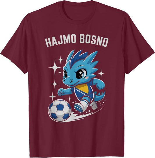 Classic Bosnia Herzegovina HAJMO BOSNO Country Vacay Cheer T-Shirt - T-Shirt | Maroon