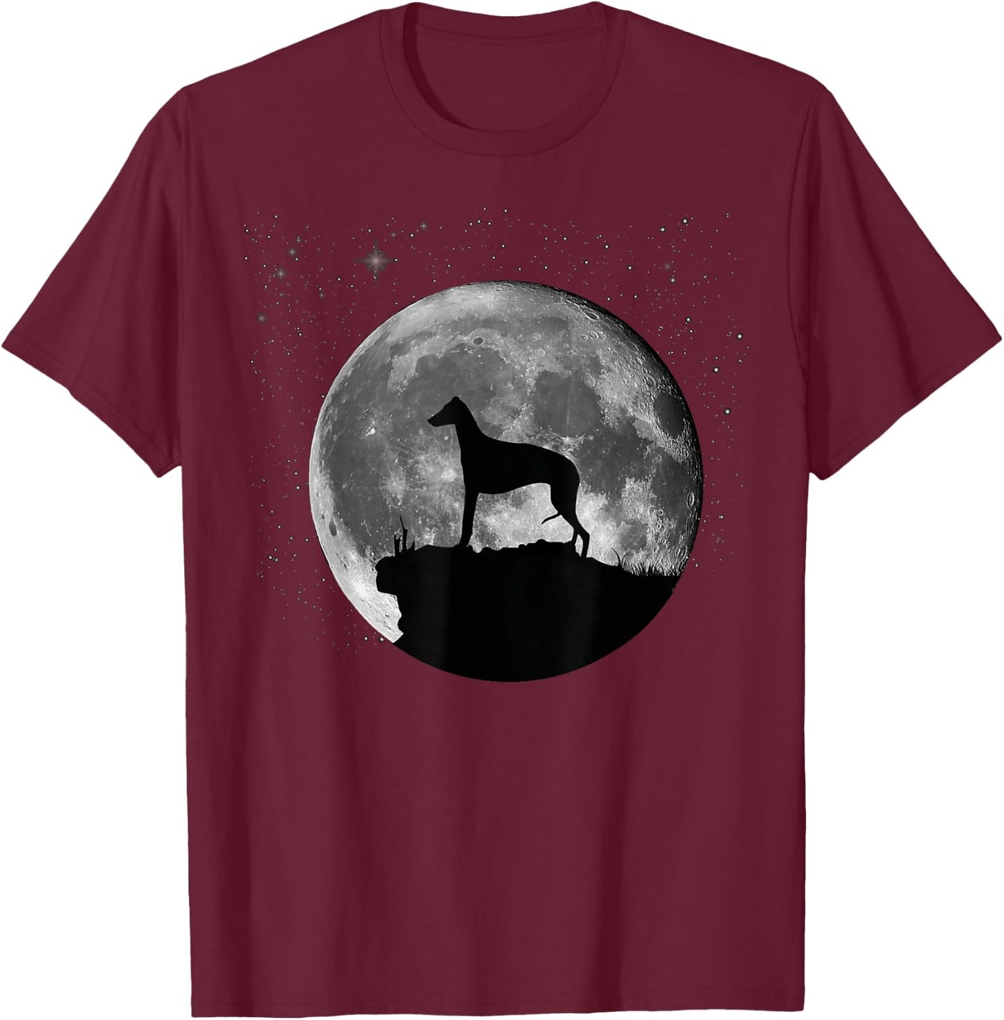 Greyhound Grey-Dog Italian-Greyhound T-Shirt - T-Shirt | Maroon