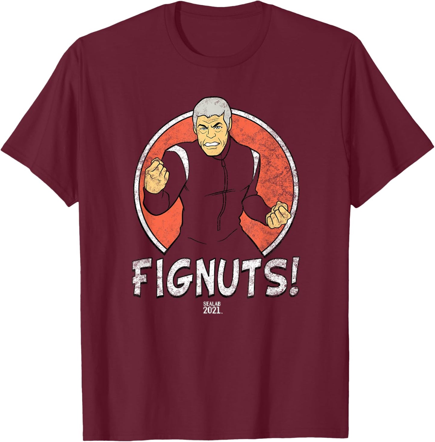 Sealab 2021 Fignuts T-Shirt - T-Shirt | Maroon