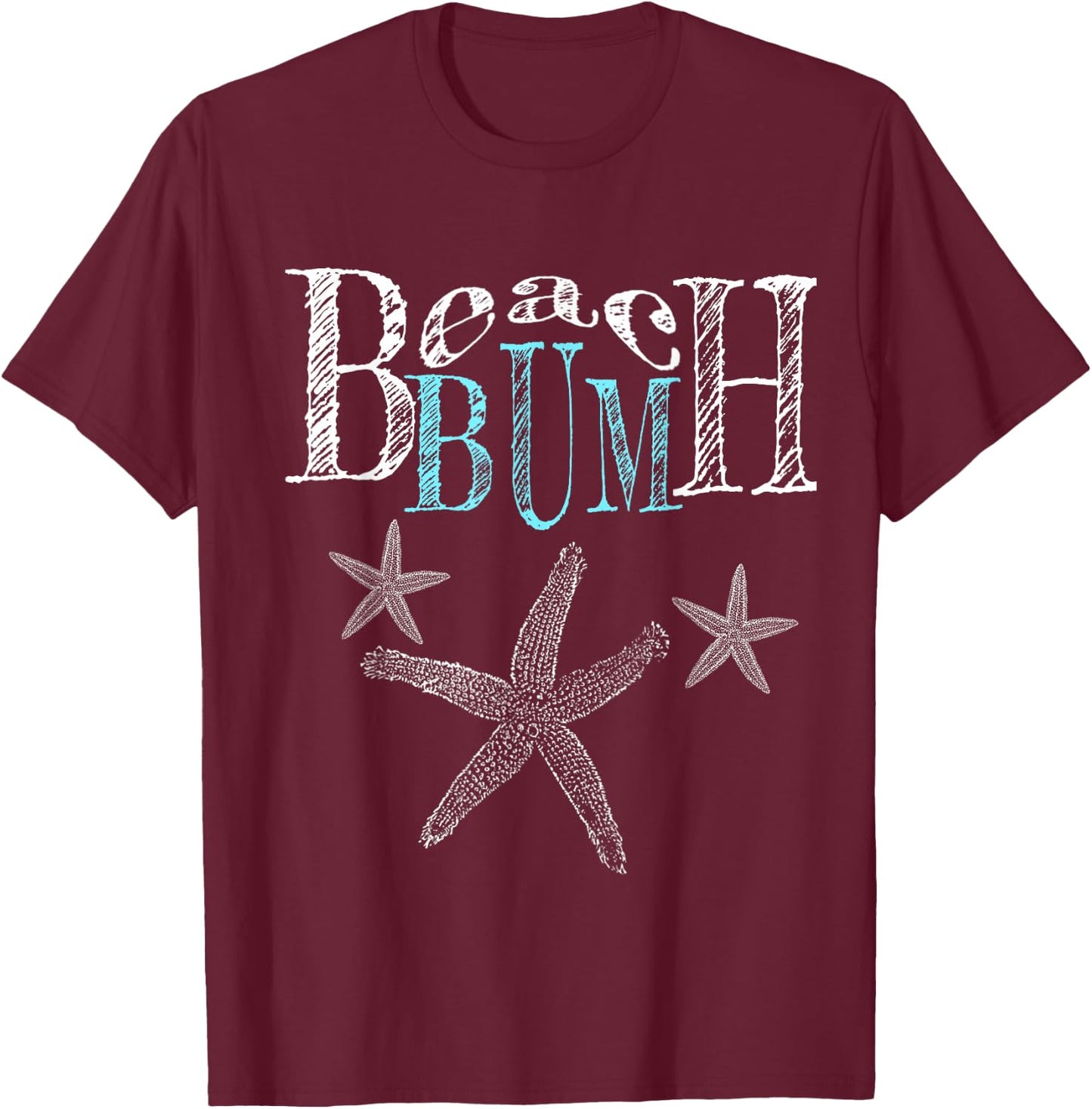 Funny Beach Bum Beachy Vacation Clothes Beachwear T-Shirt - T-Shirt | Maroon