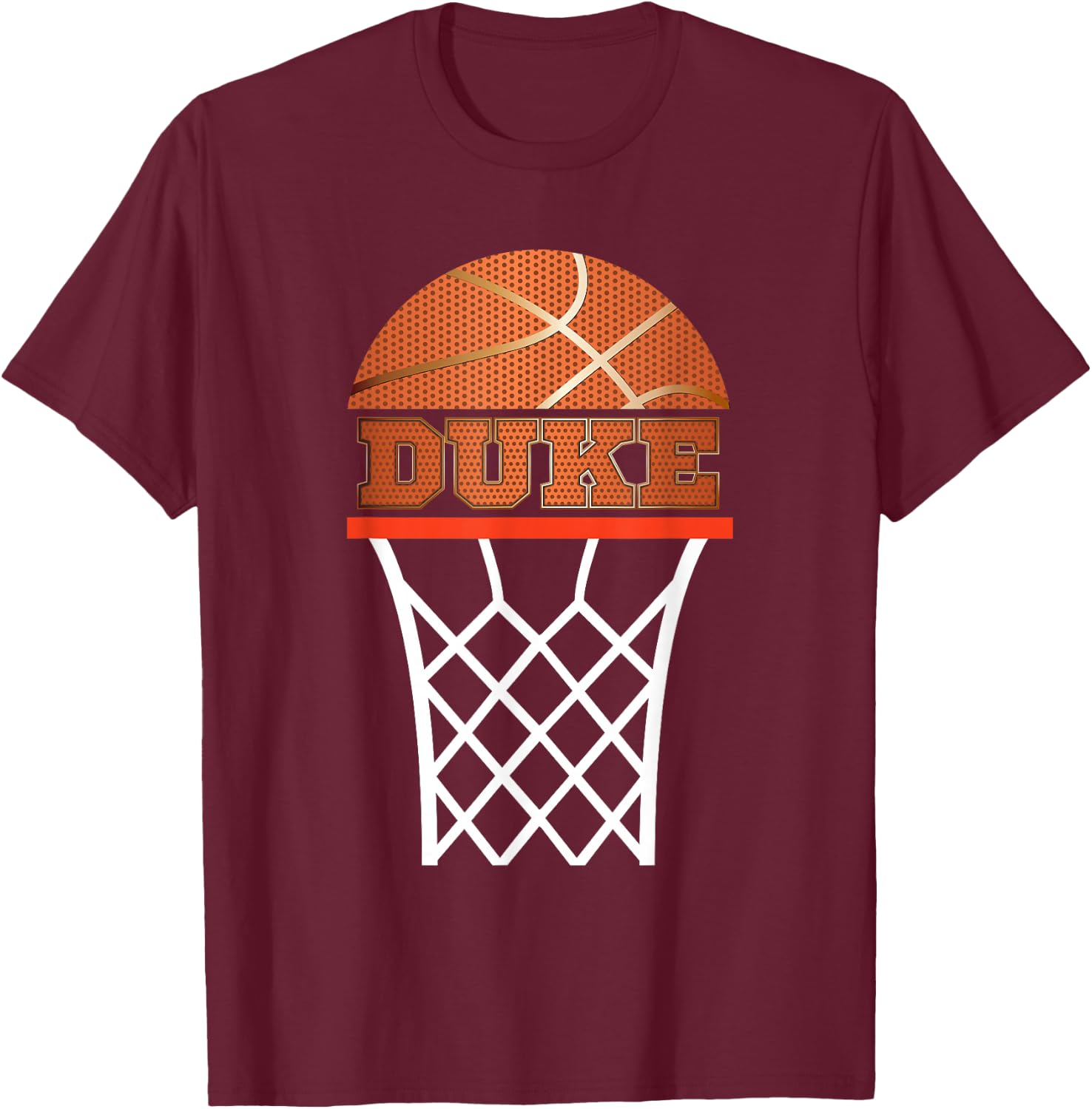 Basketball Apparel | Custom Name Duke Youth Graphic T Shirt T-Shirt - T-Shirt | Maroon