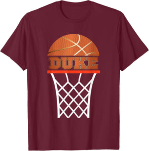 Basketball Apparel | Custom Name Duke Youth Graphic T Shirt T-Shirt - T-Shirt | Maroon