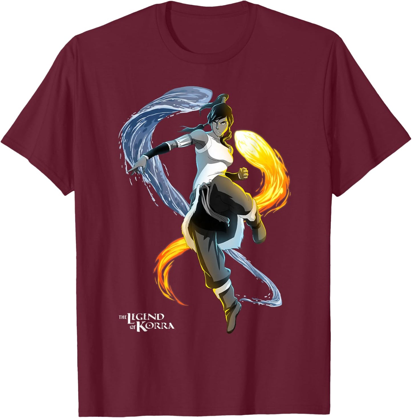 Nickelodeon The Legend of Korra Action Stance T-Shirt - T-Shirt | Maroon