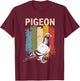 Pigeon Vintage Design Bird Lovers Nature Pigeon Art T-Shirt - T-Shirt | Maroon
