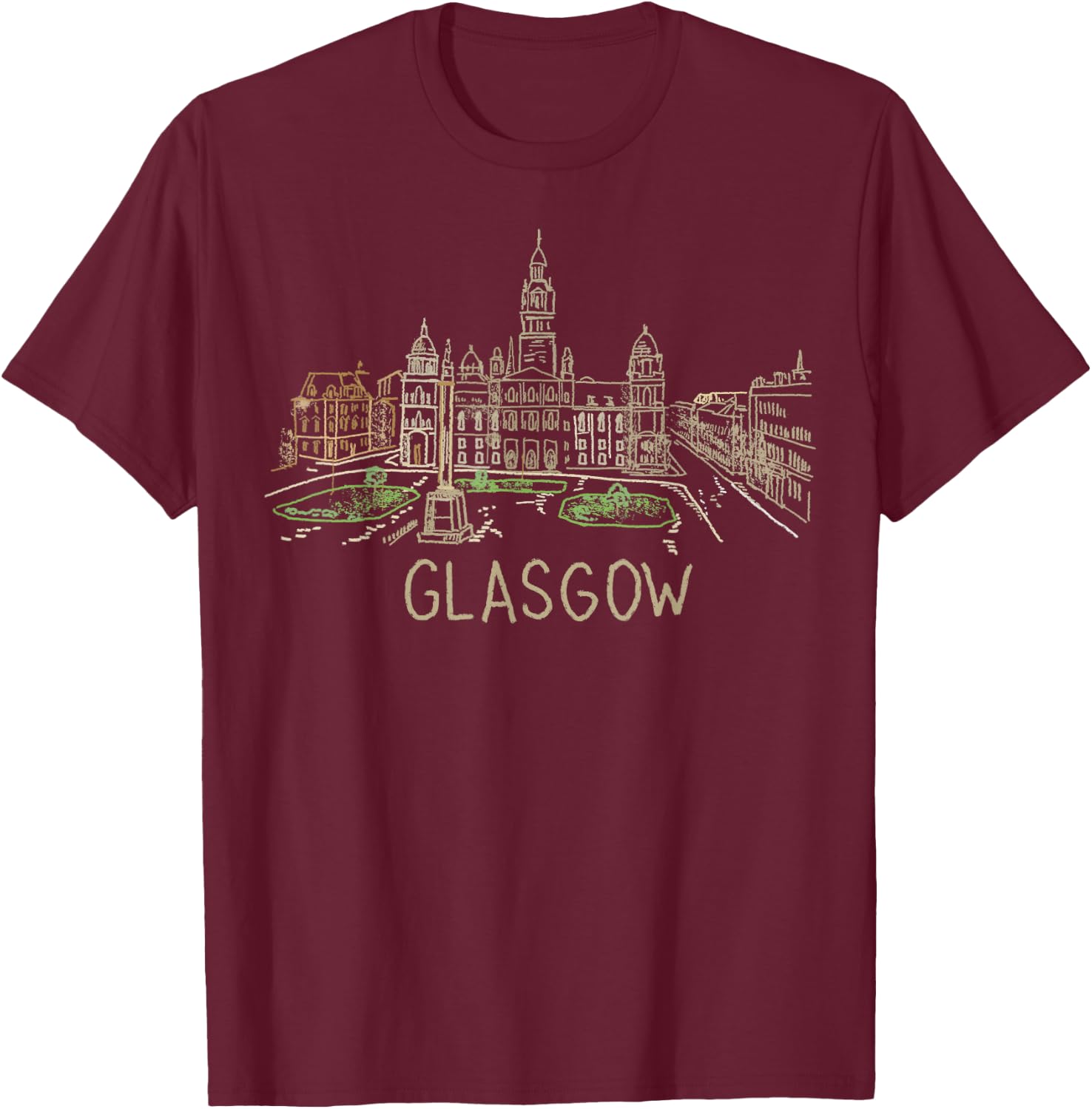 Glasgow city Shirt T Shirt T-Shirt - T-Shirt | Maroon