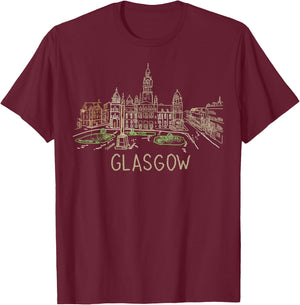 Glasgow city Shirt T Shirt T-Shirt - T-Shirt | Maroon
