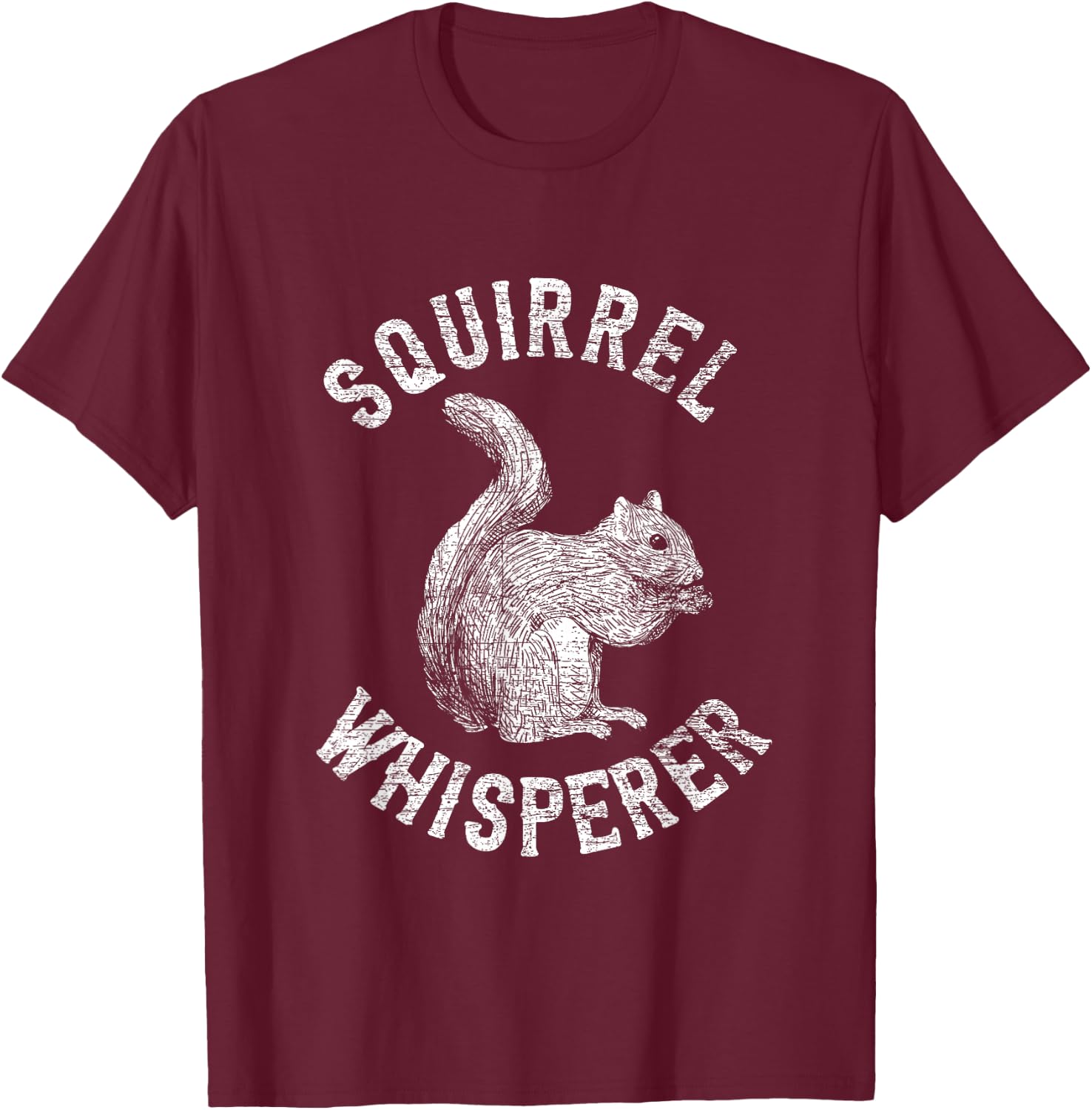 Vintage Squirrel Lover Squirrel Whisperer T-Shirt - T-Shirt | Maroon