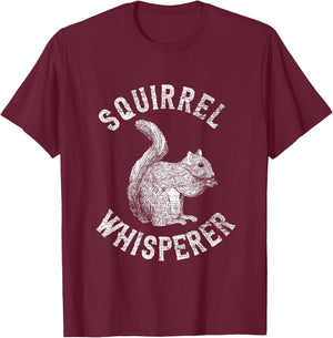 Vintage Squirrel Lover Squirrel Whisperer T-Shirt - T-Shirt | Maroon