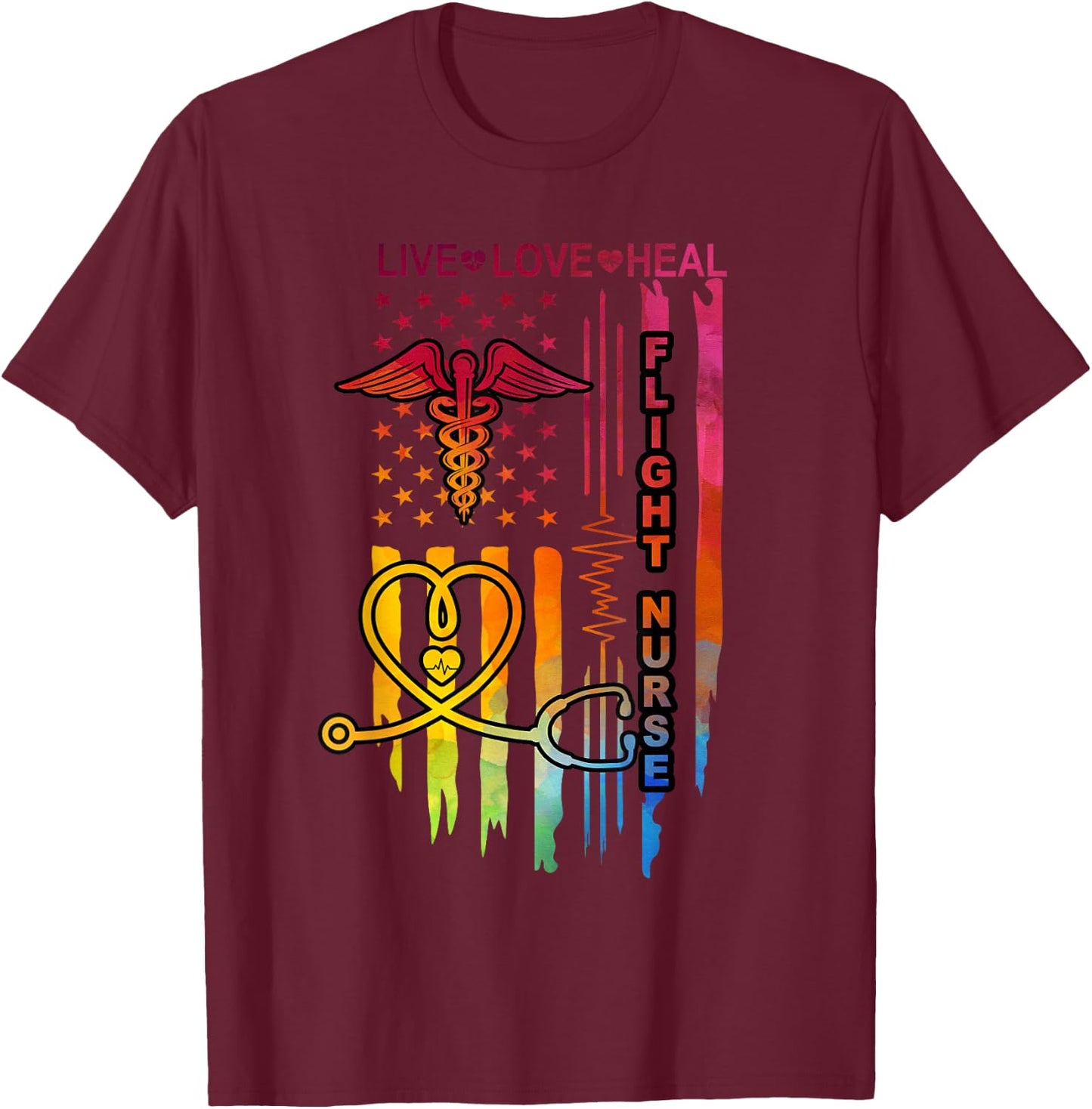 Flight Nurse T-Shirt - T-Shirt | Maroon