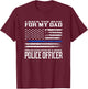 Thin Blue Line Shirt - Proud Daughter Of Police Officer Dad T-Shirt - T-Shirt | Maroon