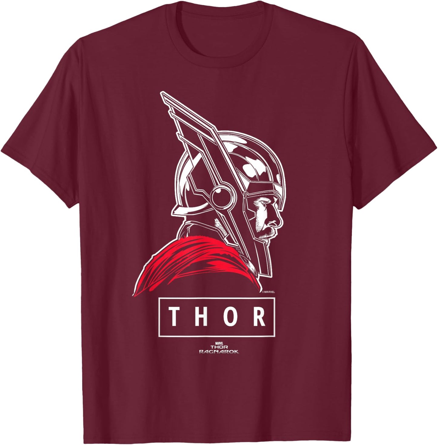 Marvel Thor Ragnarok God of Tonal Street View T-Shirt - T-Shirt | Maroon