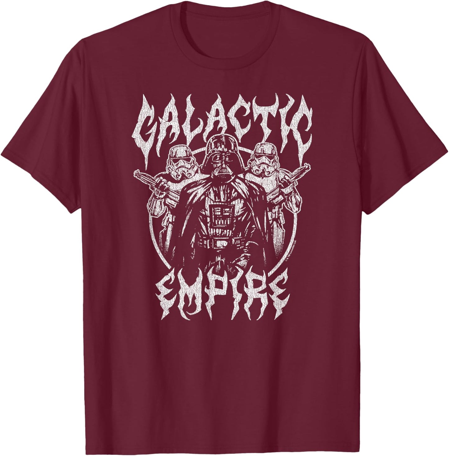 Star Wars - Galactic Empire Metal Inspired T-Shirt - T-Shirt | Maroon