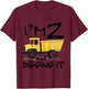 Kids Two Construction 2nd Birthday Gifts Second Boy 2 Years Old T-Shirt - T-Shirt | Maroon