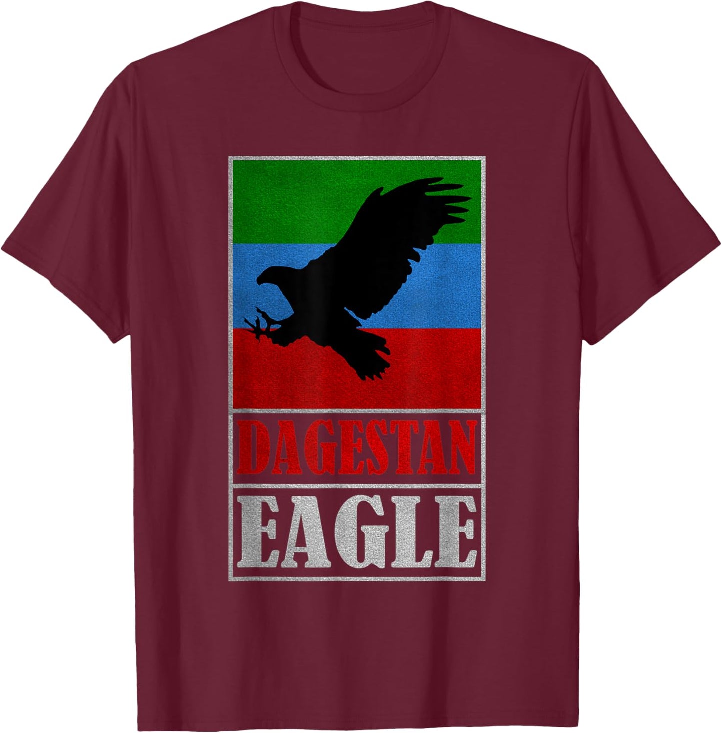 Dagestan Eagle, Proud people of Dagestan national Flag T-Shirt - T-Shirt | Maroon