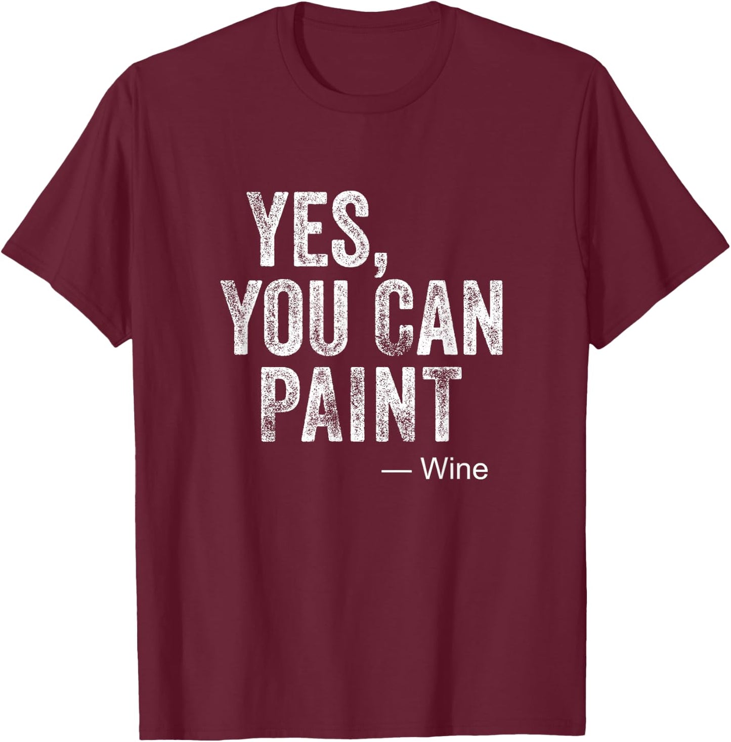 Paint And Sip T Shirt Wine and Canvas Party Night T-Shirt - T-Shirt | Maroon