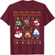 Christmas Poop Santa Elf Reindeer Ugly Christmas T-Shirt - T-Shirt | Maroon