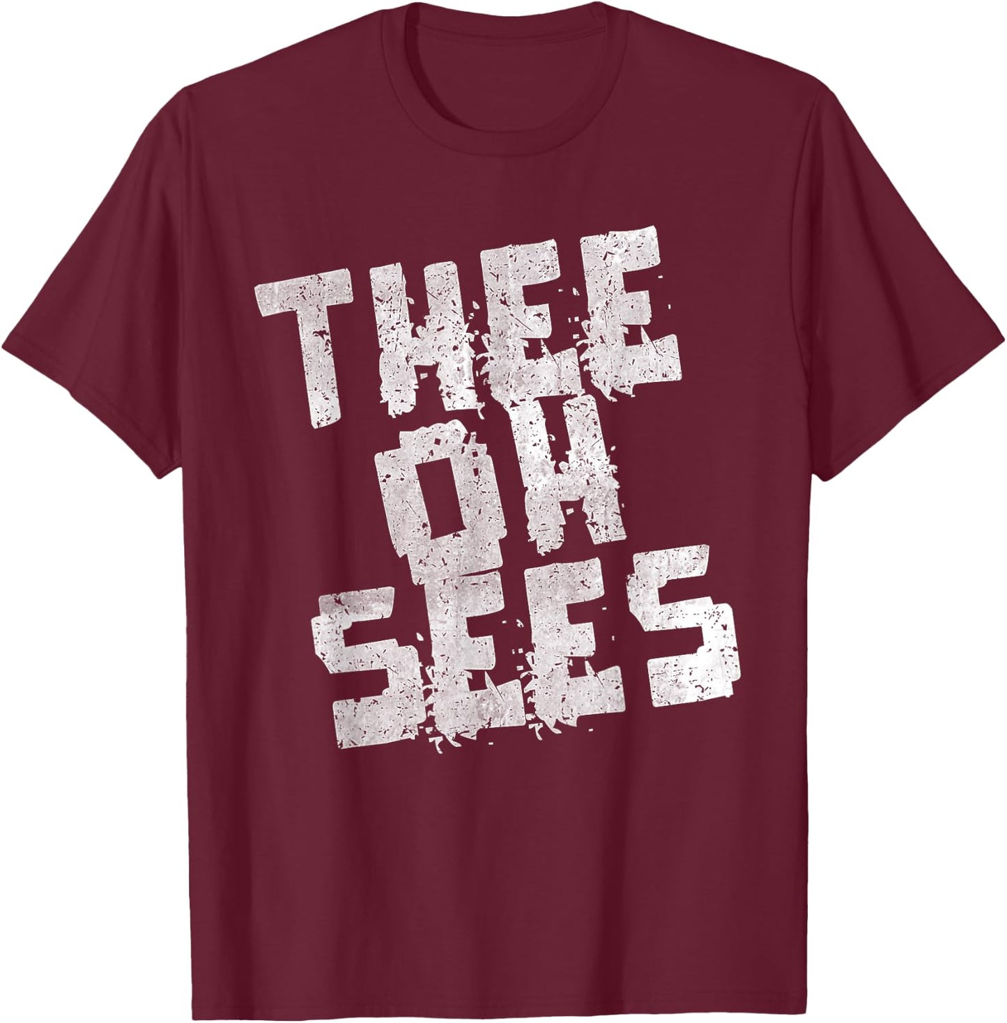 The TOS Typography Shirt Men and Women T-Shirt - T-Shirt | Maroon
