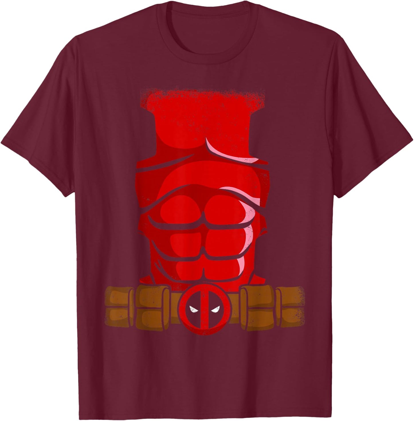 Marvel Deadpool Wade Wilson Halloween Costume T-Shirt - T-Shirt | Maroon