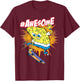 Spongebob SquarePants Awesome Skateboard Trick T-Shirt - T-Shirt | Maroon