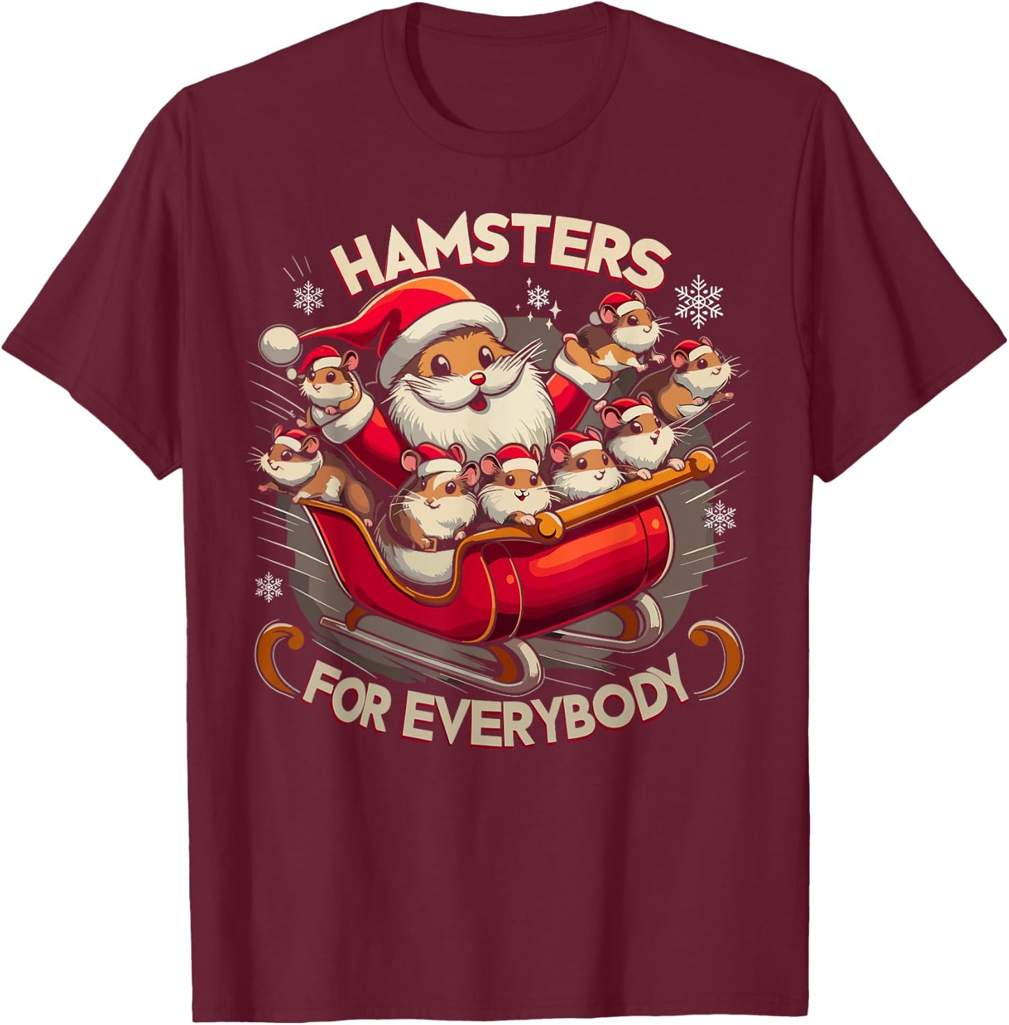Hamsters For Everybody Christmas Pajamas Hamster Kids Girls T-Shirt - T-Shirt | Maroon