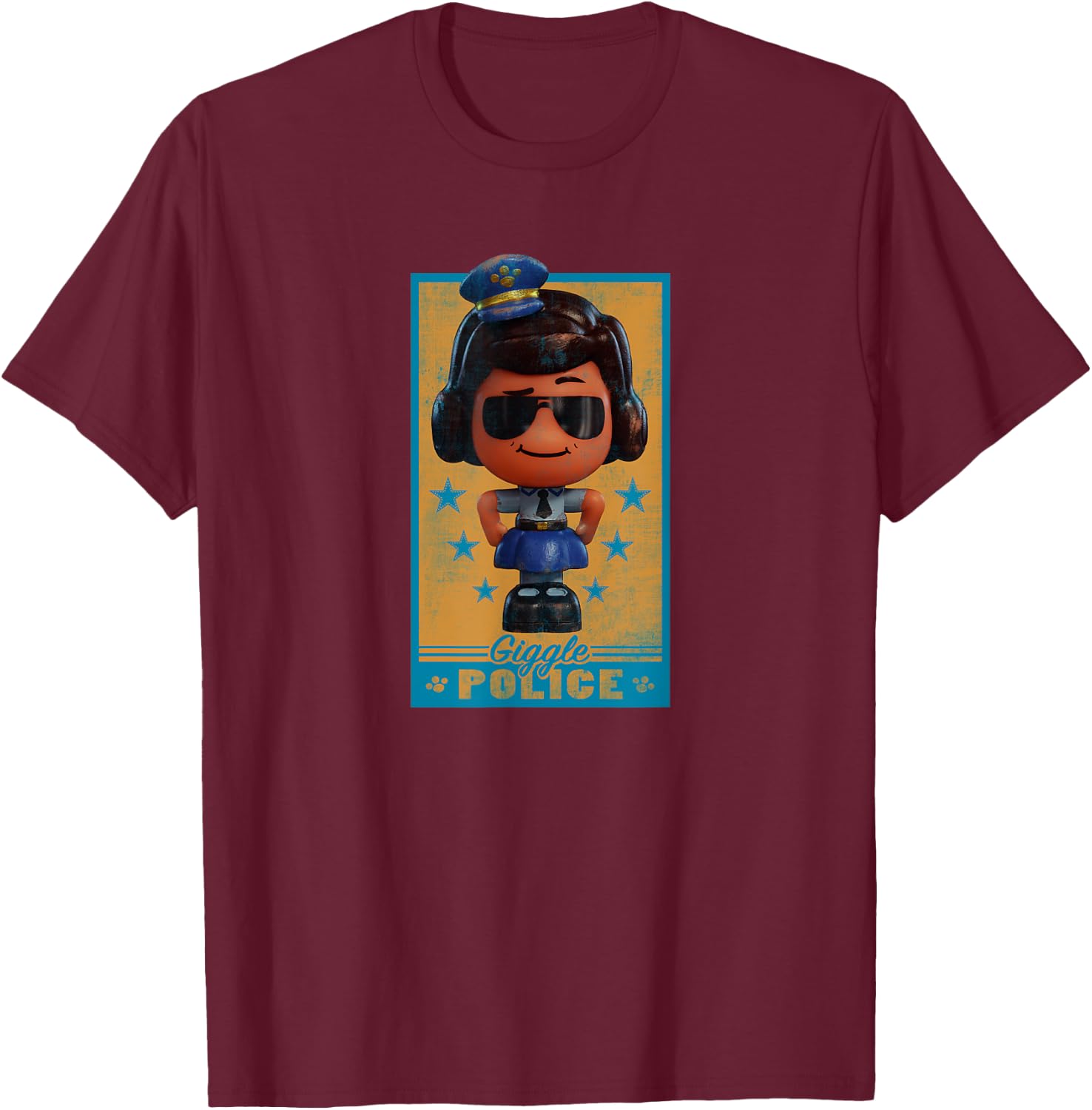 Disney Pixar Toy Story 4 Giggle Police T-Shirt - T-Shirt | Maroon