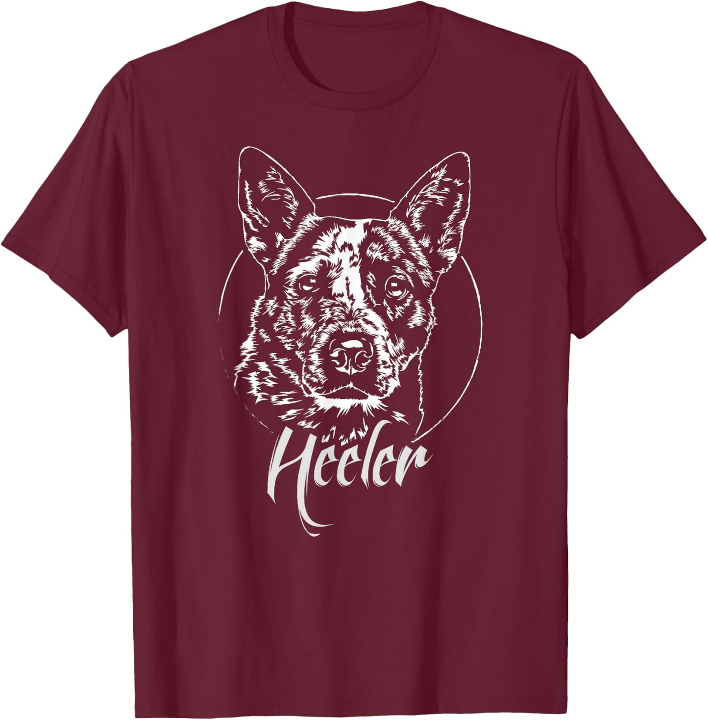 Funny Proud Blue Heeler dog gift T Shirt Shirt breed T-Shirt - T-Shirt | Maroon