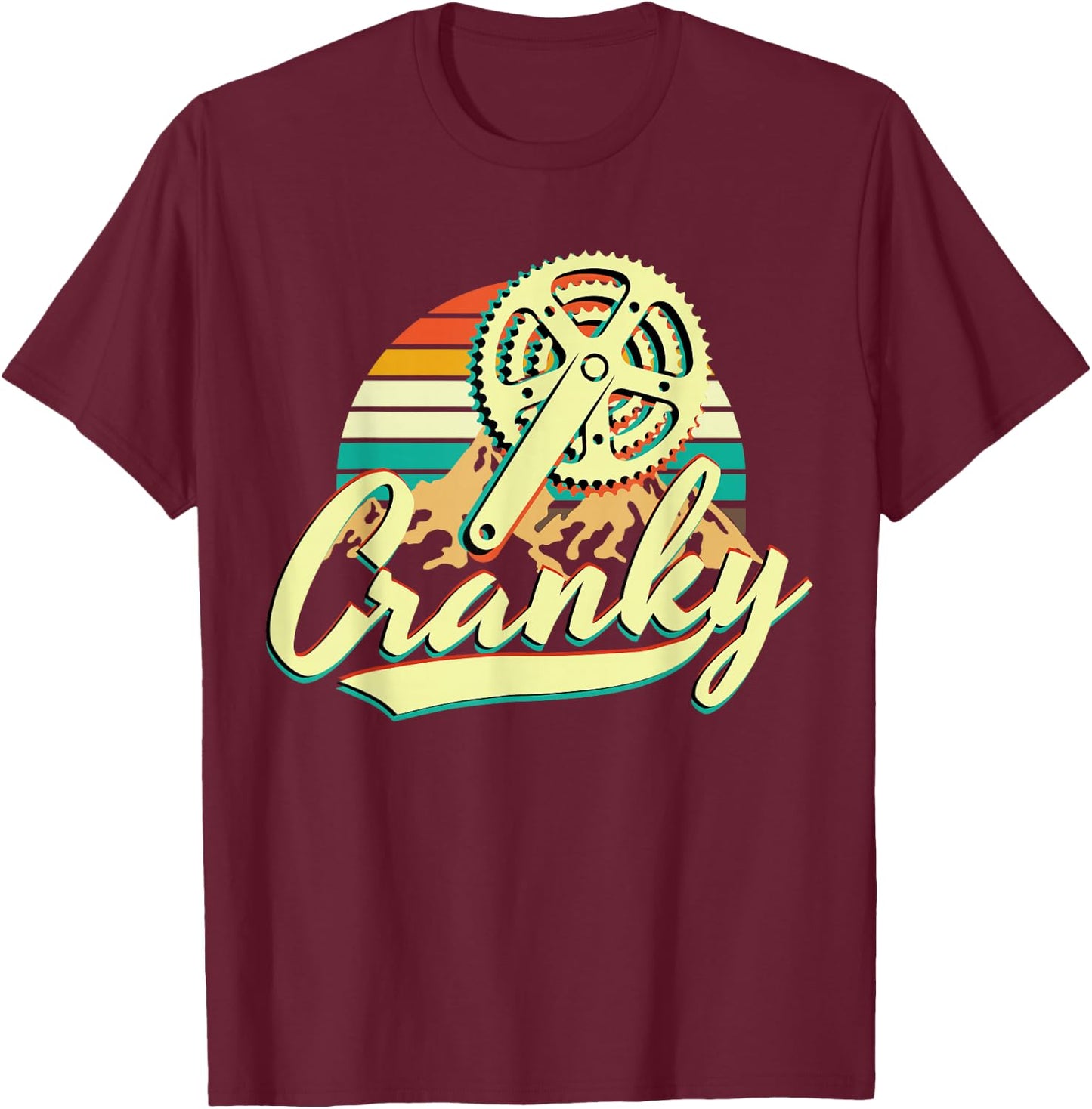 Bicycle Cranky Retro Vintage Gift Cycling Lovers T-Shirt - T-Shirt | Maroon
