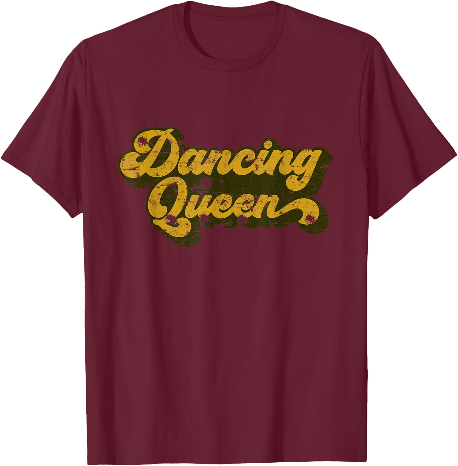 Dancing Queen Shirt Vintage Dancing 70s T-Shirt - T-Shirt | Maroon